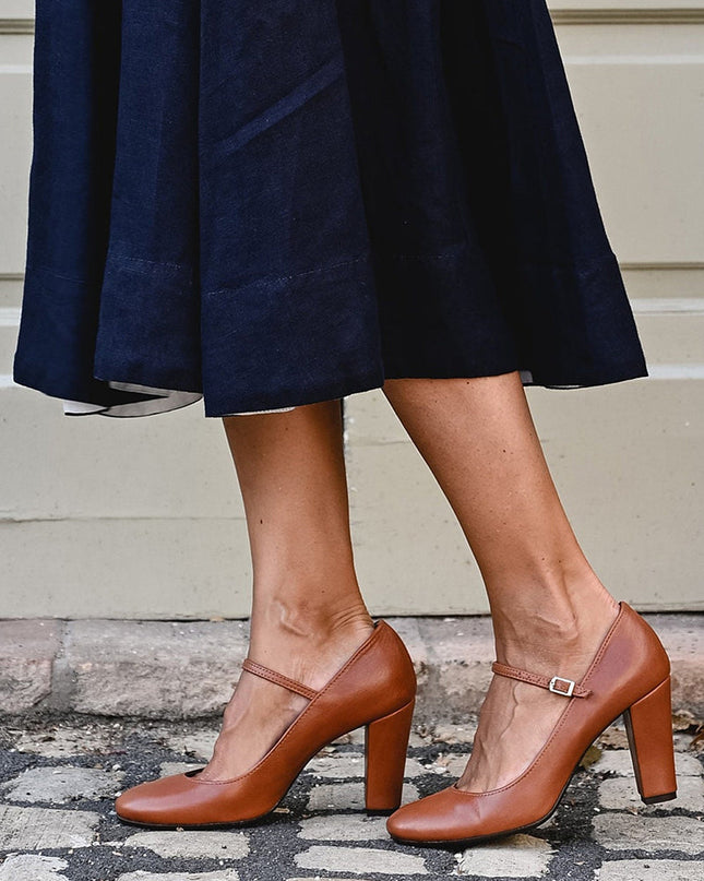 Mary Jane Shoes for Women |  Block Heel Rounded Toe