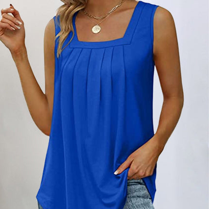 Women’s Top | Square Neck Pleated Front