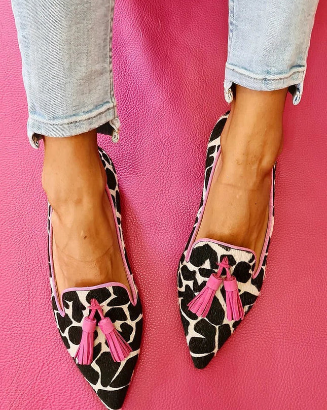 Loafers for Women | Patterned Tassel Detail
