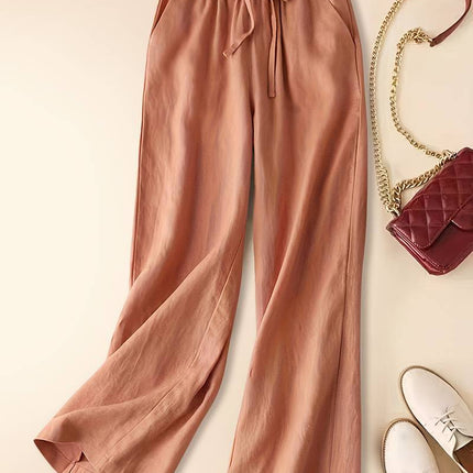 Women's Pants | Wide Leg Drawstring Waist