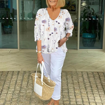 Women’s Blouse | Floral with Button Front