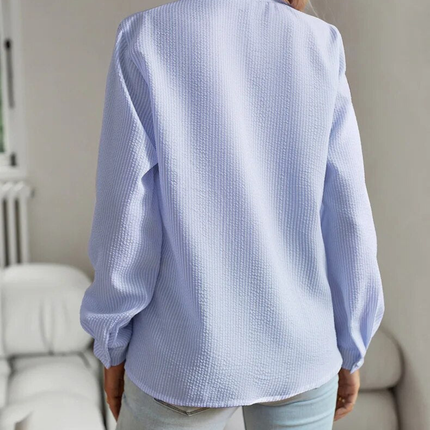 Women’s Blouse | Ruffle Front Button
