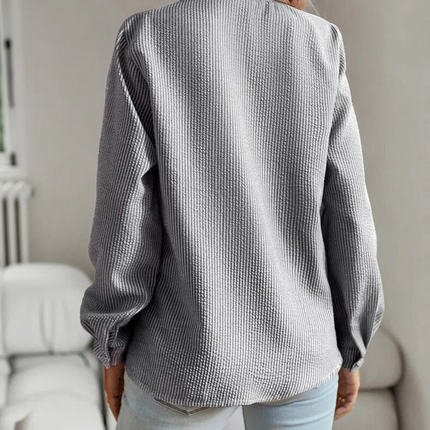 Women’s Blouse | Ruffle Front Button