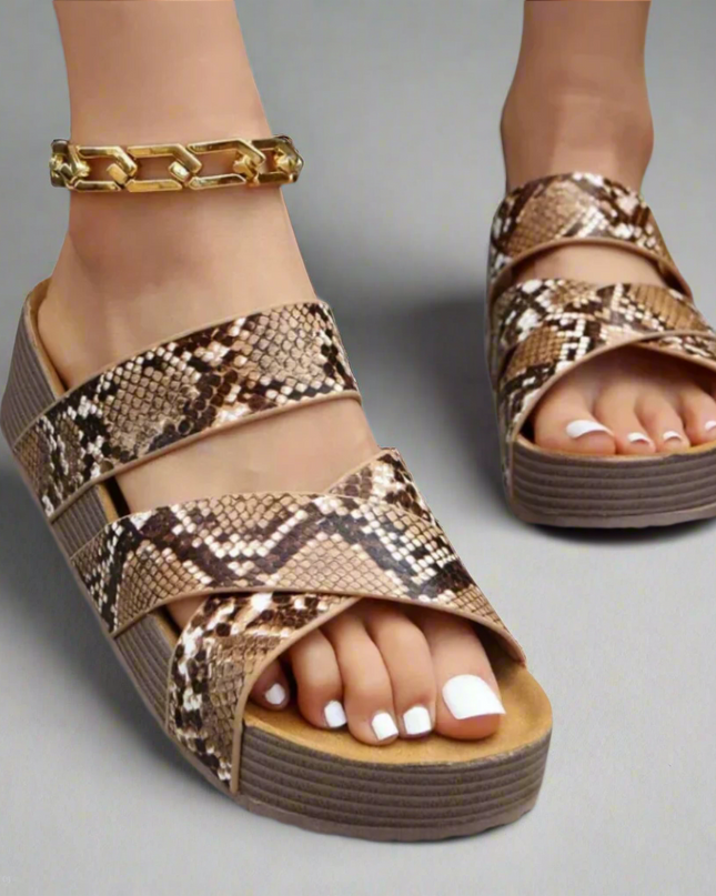 Sandals For Women | Open Toe Platform With Cross Straps