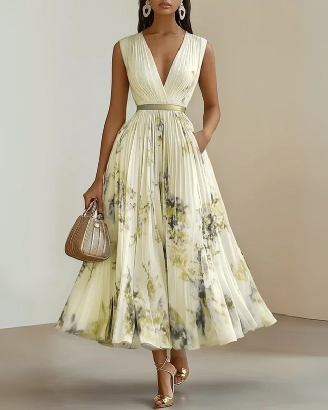 Women’s Summer Dress | Pleated Sleeveless Maxi