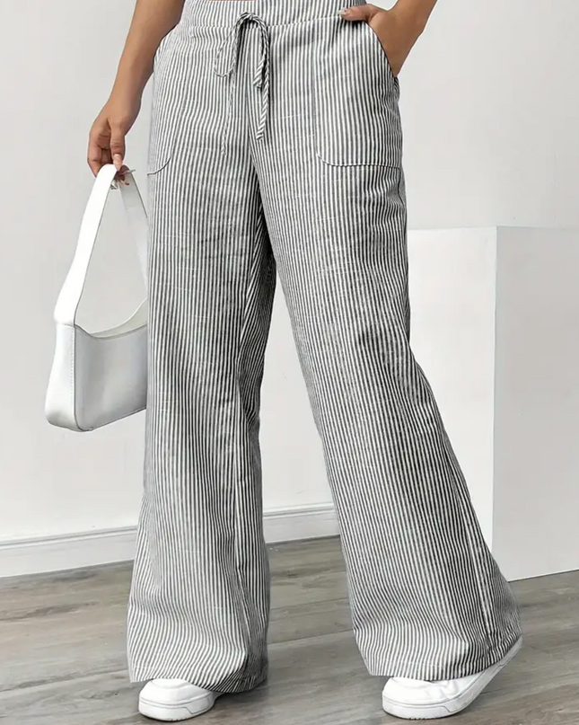 Women’s Pants | Striped With Pockets