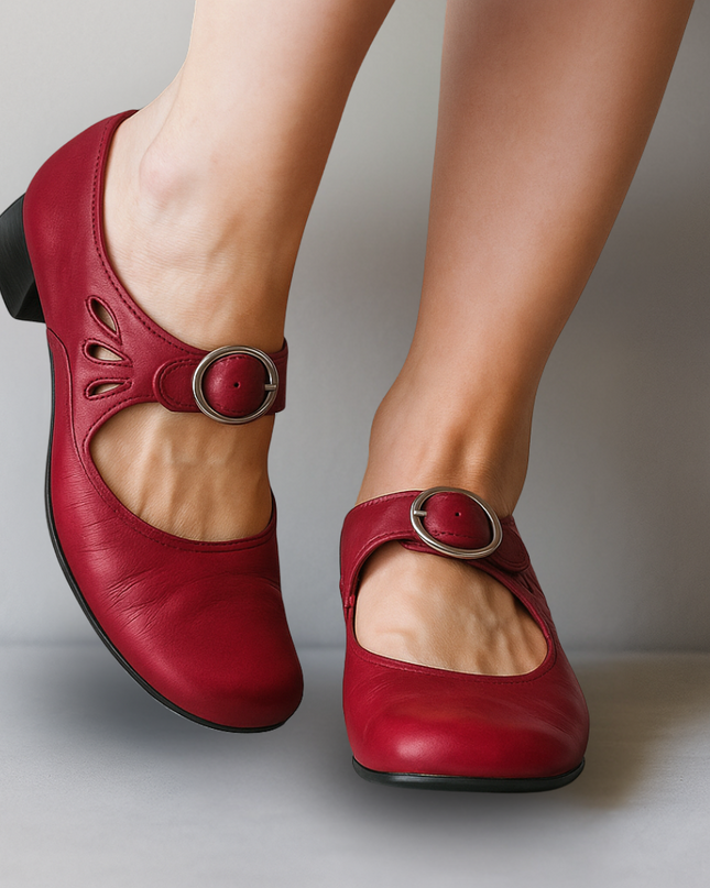 Mary Jane Shoes For Women | Buckle Strap Block Heel