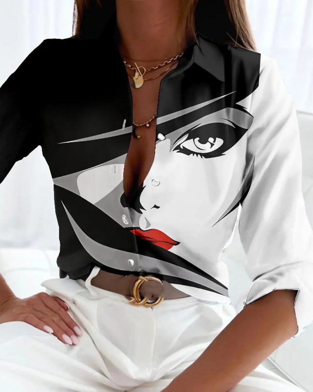 Women’s Blouse | Printed Button Down
