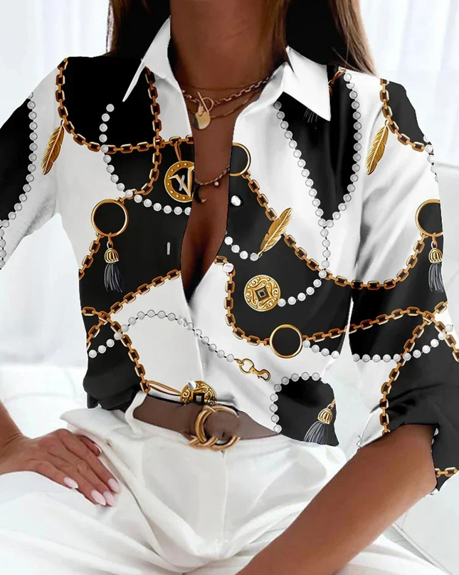 Women’s Blouse | Printed Button Down