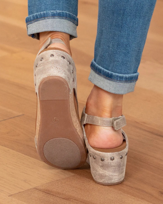 Sandals For Women | Open Toe Slingback With Wedge Heel