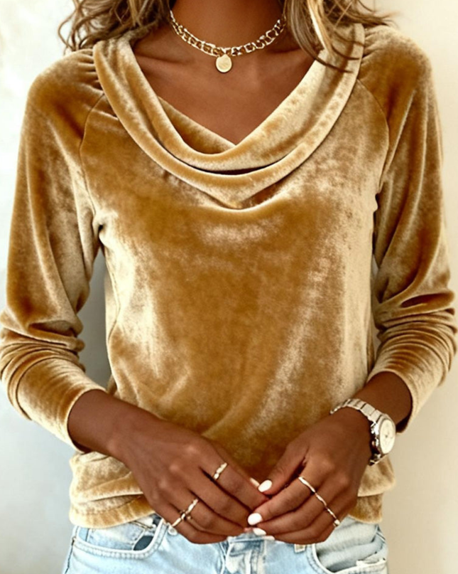 Women’s Blouse | Long Sleeve Drape Neck