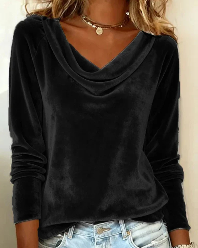 Women’s Blouse | Long Sleeve Drape Neck