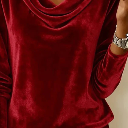 Women’s Blouse | Long Sleeve Drape Neck