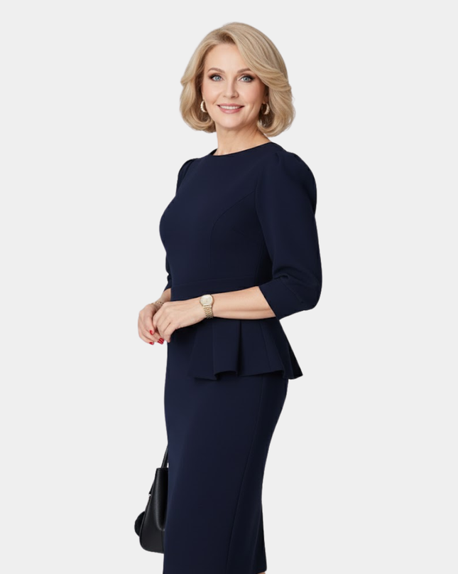 Claudine Bloom | Refined Ruffle Midi Dress