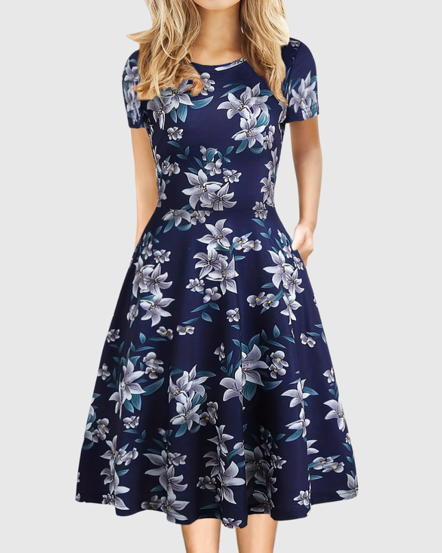 Evelyn Quinn | Retro A-Line Summer Dress