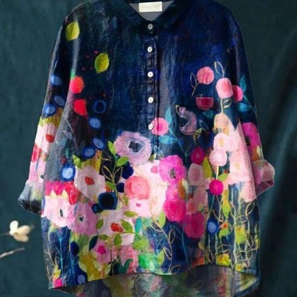 Women’s Blouse | Button-Up Floral