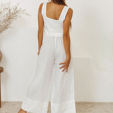Megan - Minimalist Top And Wide-Leg Pants Set