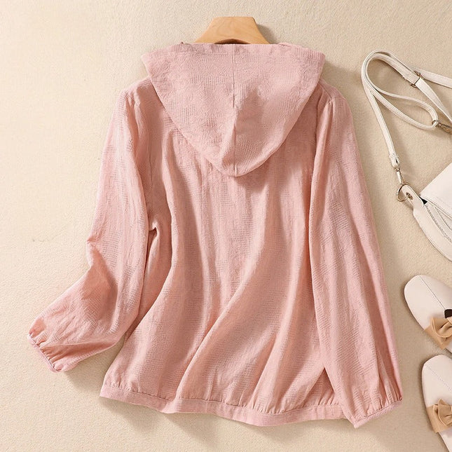 Women’s Blouse | Hooded Button-Up