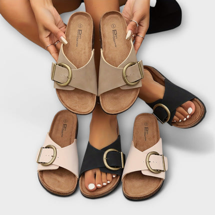 Sandals For Women | Open Toe Slide With Wide Single-band
