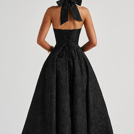 Women’s Dress | V-Neck Halterneck Maxi