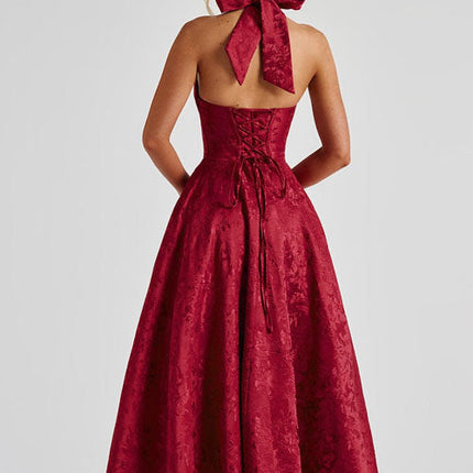 Women’s Dress | V-Neck Halterneck Maxi