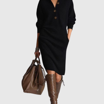Arianell | Pure Wool Winter Knit Midi Dress