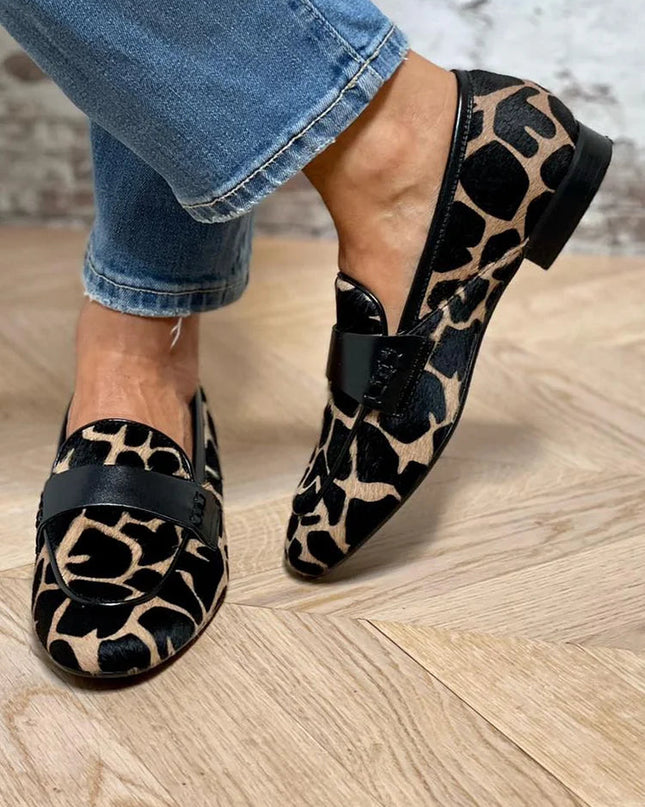 Loafers for Women | Patterned Slip On Closed Toe
