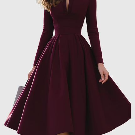 Avelina | V-Neck Midi Dress