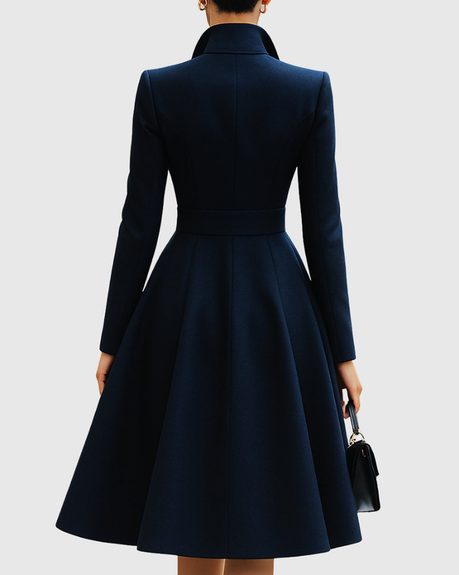 Eleanor | Navy Tailored Fit Coat Dress