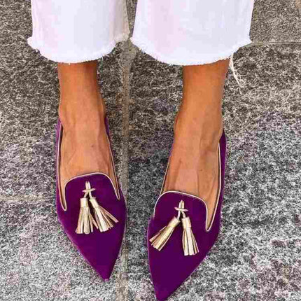 Loafers for Women | Tassel Detail Pointed Toe
