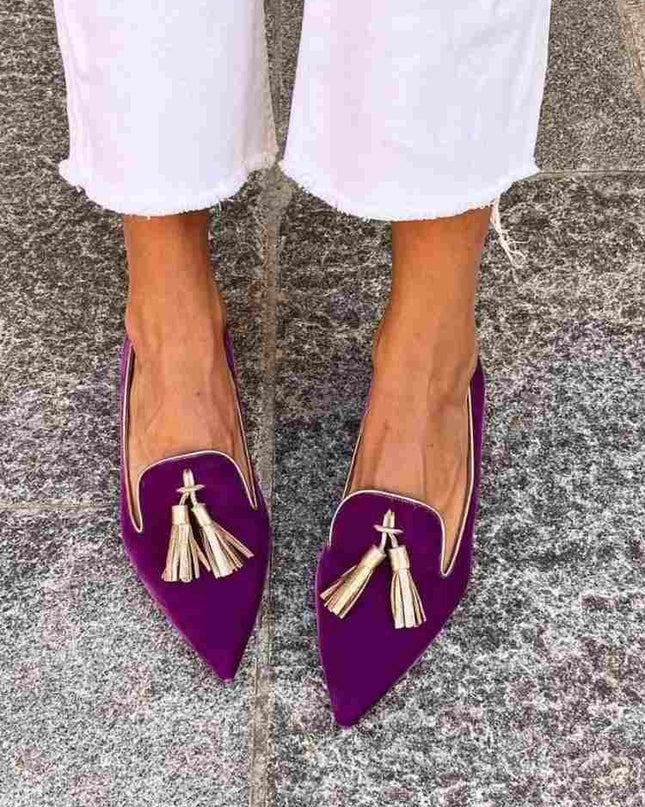 Loafers for Women | Tassel Detail Pointed Toe