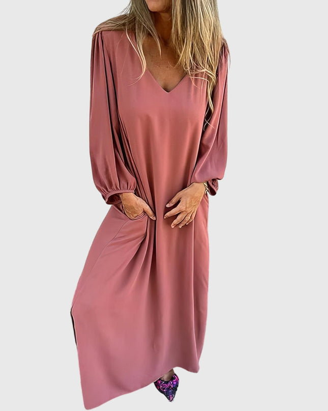 Carol - Long Boho Dress With Pockets