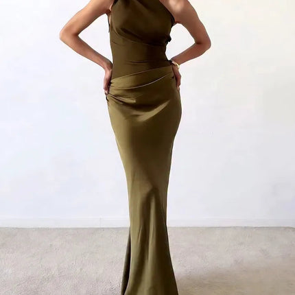 Women's Dress | One Shoulder Maxi Floor Length