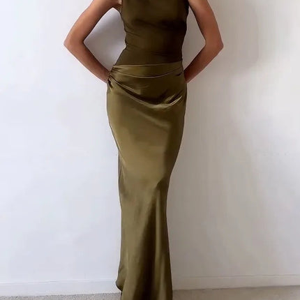 Women's Dress | One Shoulder Maxi Floor Length