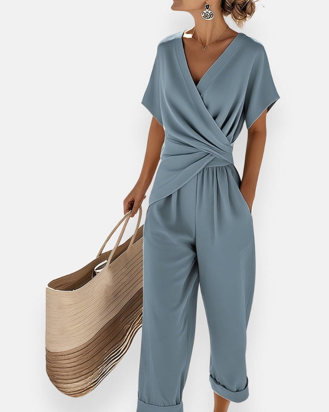 Lyra | Draped Bow Jumpsuit