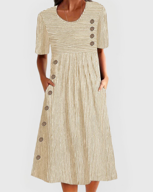 Wanda Striped Midi Dress