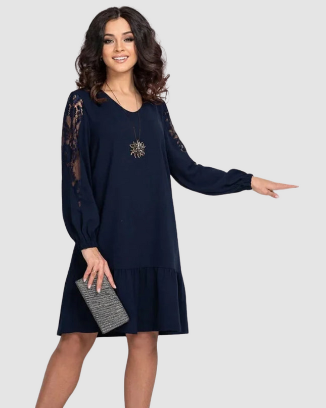 Lowri Quinn | Lace-Sleeve Midi Dress