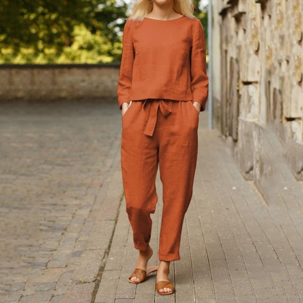 Valerie – Cozy Summer Set With Tummy Covering Blouse