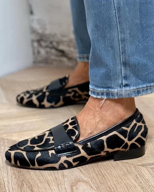 Loafers for Women | Patterned Slip On Closed Toe
