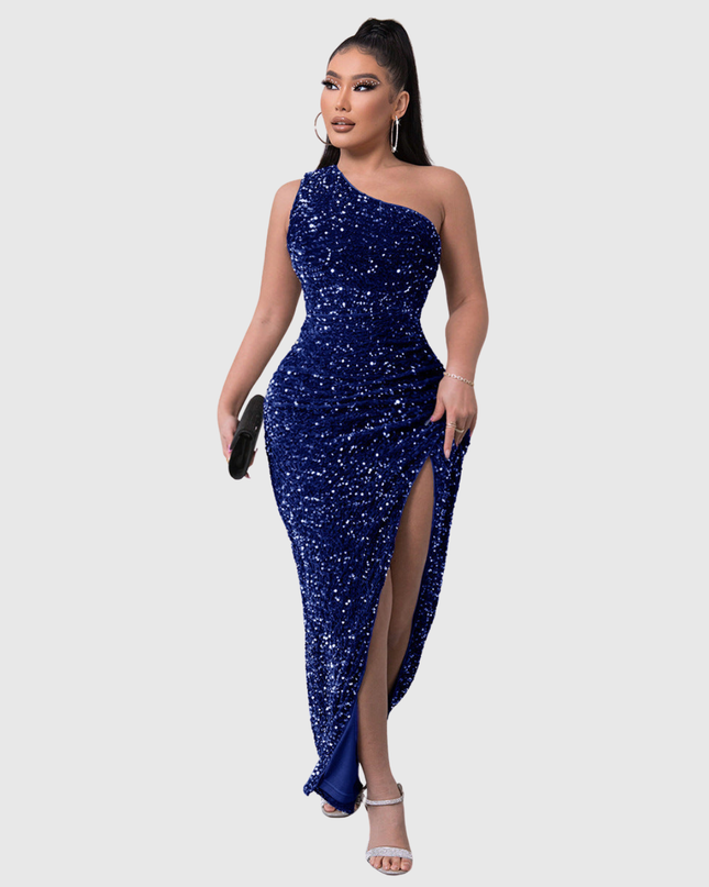 Lillian | Luxe One-Shoulder Evening Dress