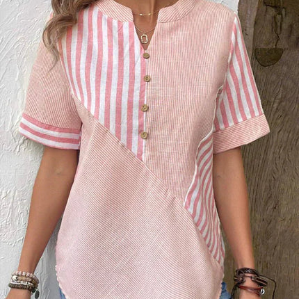 Women’s Blouse | Stripe Patchwork Design