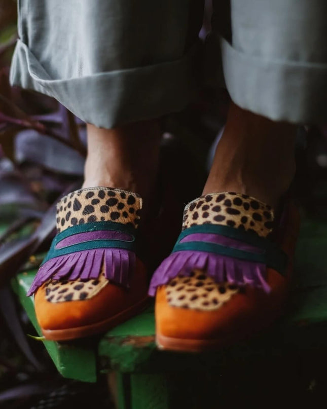 Loafers For Women | Patterned Fringe Detail