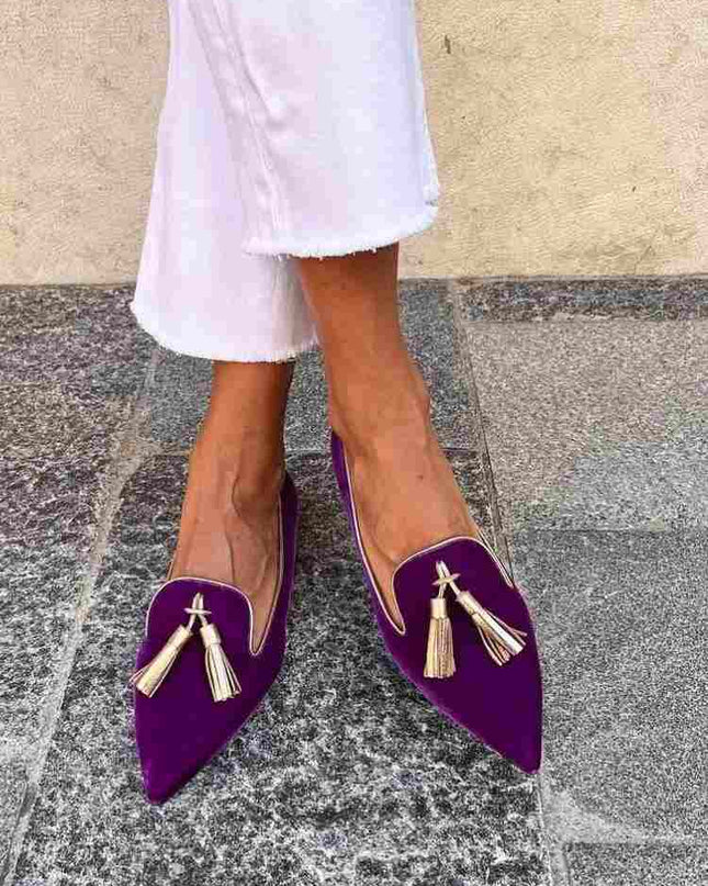 Loafers for Women | Tassel Detail Pointed Toe