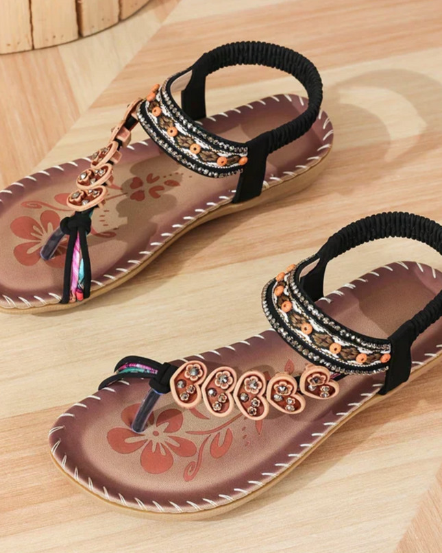 Sandals For Women | Decorative Strap Flat Sole Design
