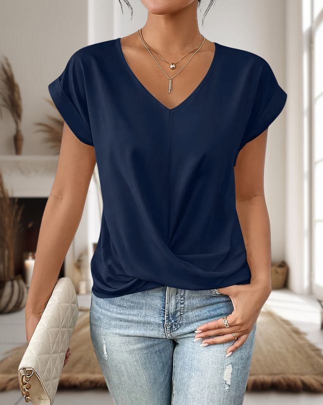 Women's Blouse | V-Neck Twist Front