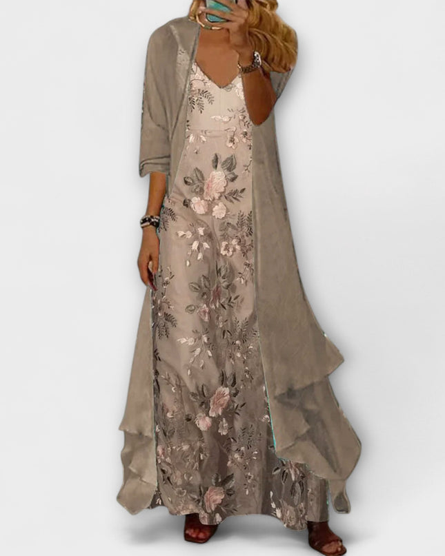 Bryleigh | Elegant Maxi Dress Two-Piece Set