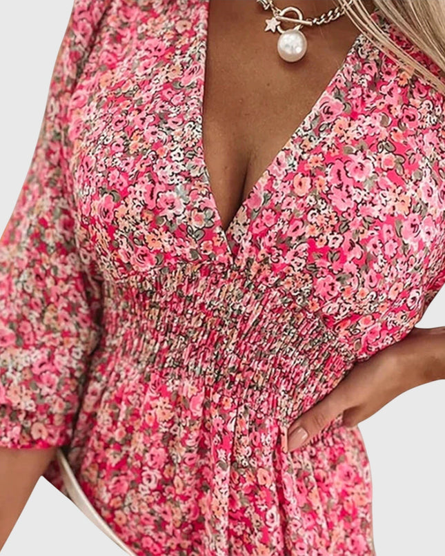 Elisa | Floral Puff Sleeve Dress