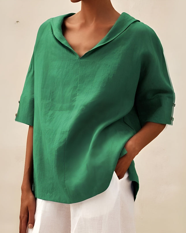 Women’s Blouse | Short Sleeve V Neck