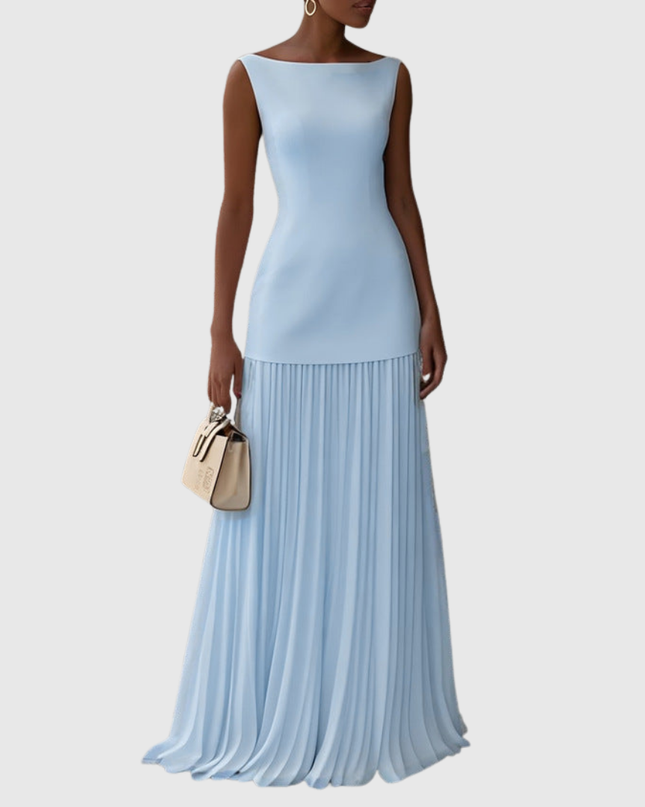 Rowina | Sleeveless Dress With Flowing Pleats