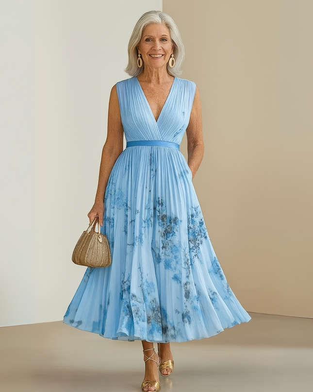 Women’s Summer Dress | Pleated Sleeveless Maxi
